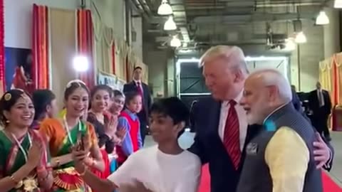 PM Modi and President Trump at the #HowdyModi event.