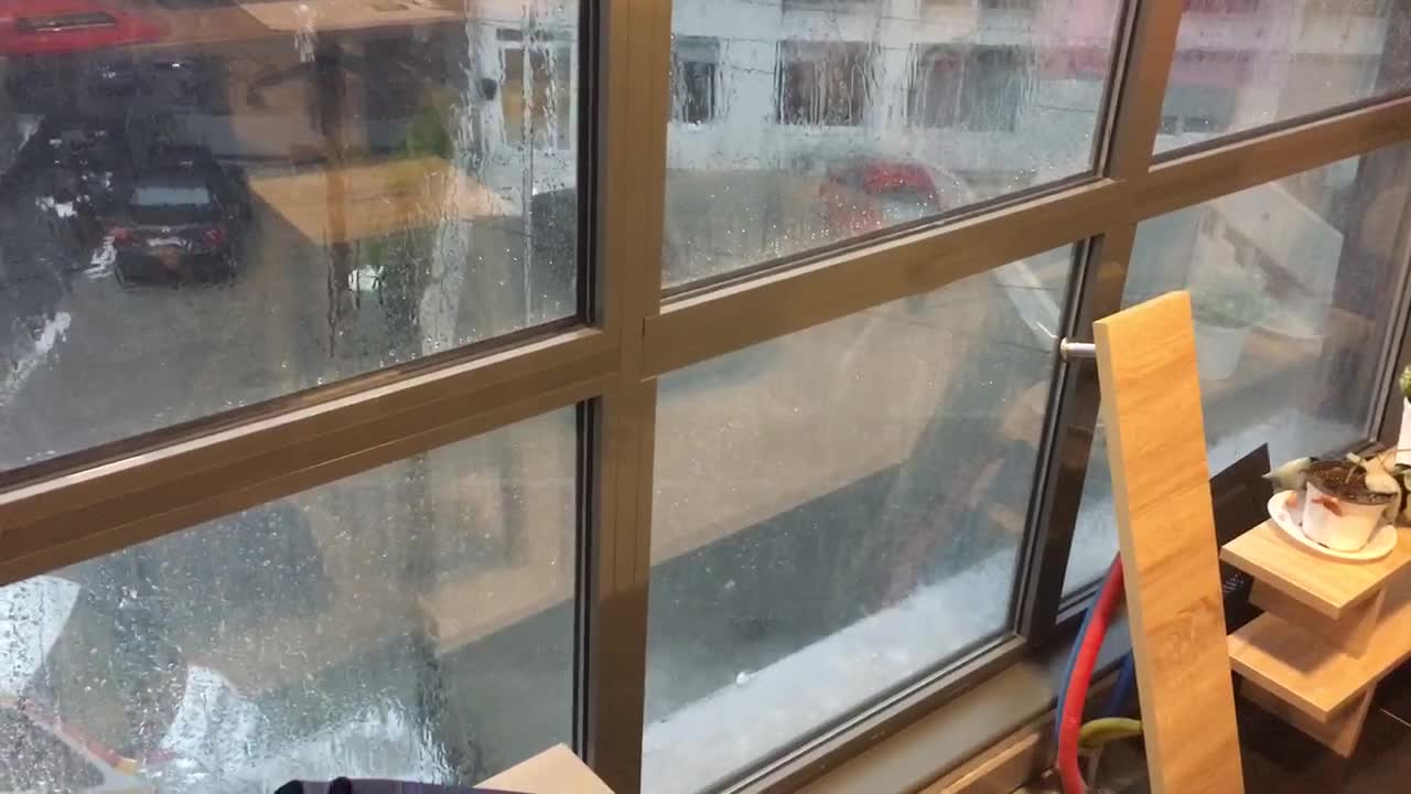 Intense hail storm captured on camera