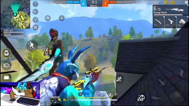Free Fire EM 1 PESSOA wonderful god operation, learn quickly13