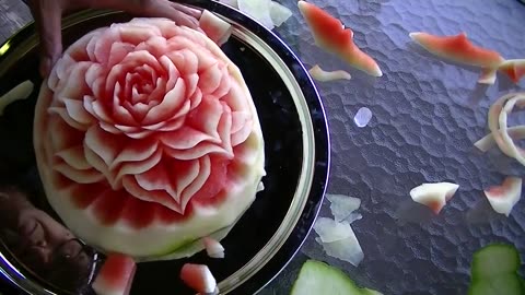 Fruit carving demonstration