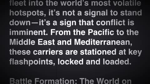 ALERT! U.S. Aircraft Carriers Line Up in Global Battle Formation