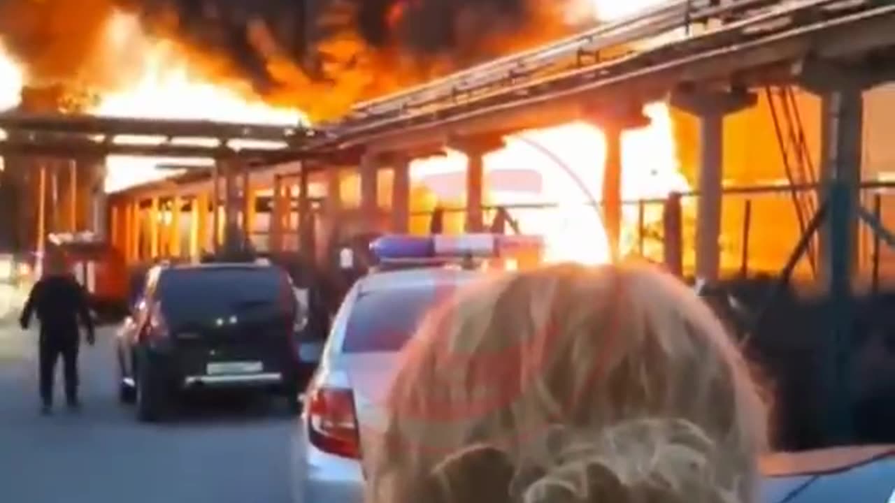 Insane Fire at a Plastics Plant(Tula, Russia)