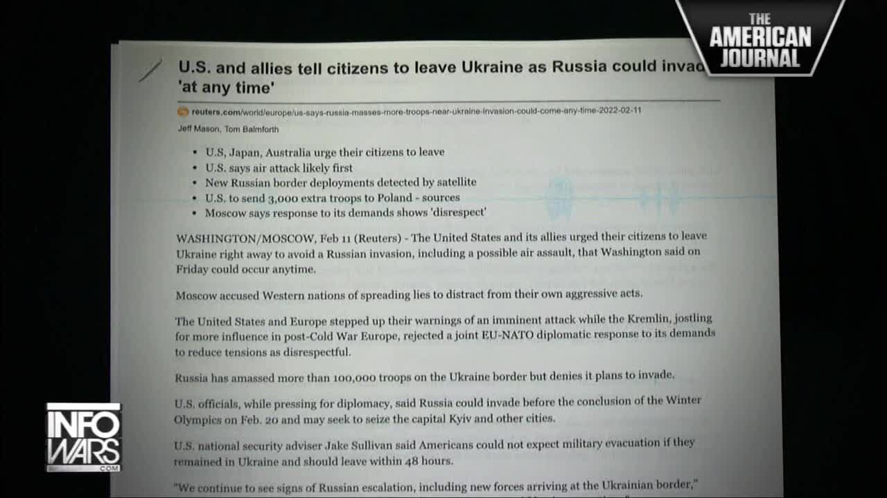 War In Ukraine Coming This Wednesday, Apparently