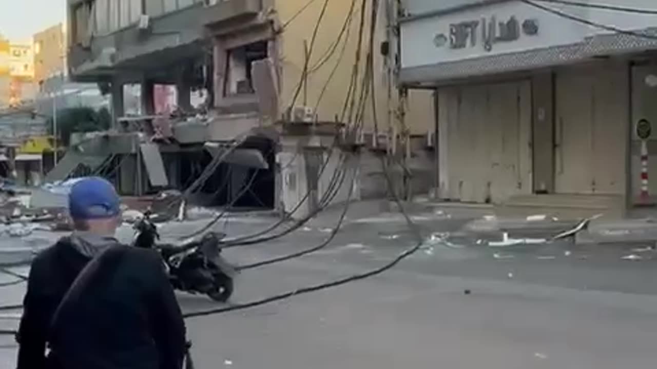 This is what one of Hezbollah's targets looked like this morning in the