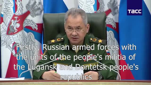 Sergei Shoigu explains explains how almost the entire of Lugansk region is close to be liberated