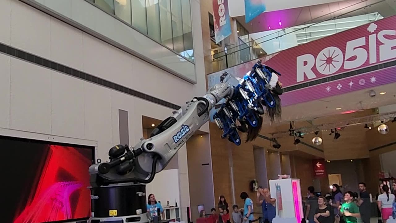 AI Robots Entertaining Children In New York USA