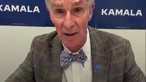 Bill Nye telling North Carolina to vote for Harris/Walz because the climate is changing.