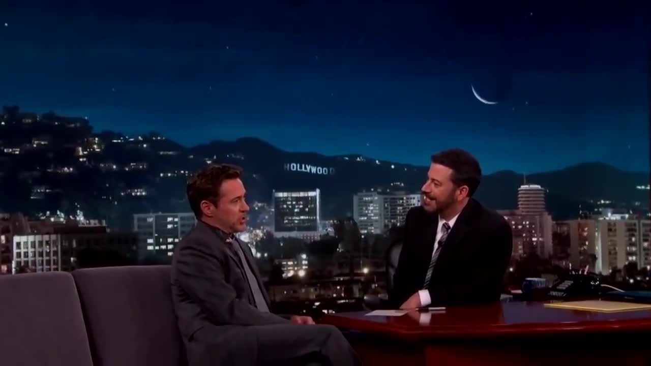 Robert Downy Jr puts jimmy kimmel in his place-body language drama