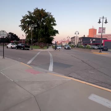 Passing police officer on an electric unicycle!