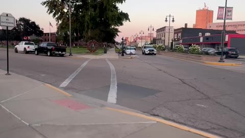 Passing police officer on an electric unicycle!