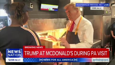 Trump takes orders and fulfills them at McDonalds