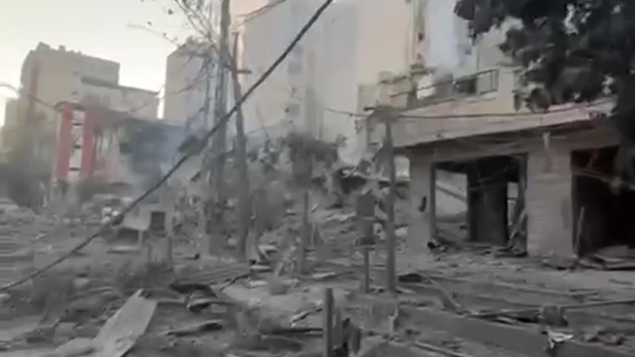 Massive destruction in the aftermath of Israeli airstrikes on Burj al-Barajneh