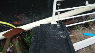 Outside garden tap on water flowing 960fps