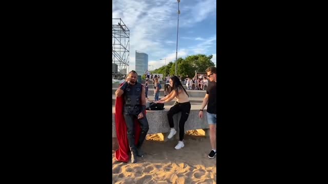 Thor Hammer Prank in Public