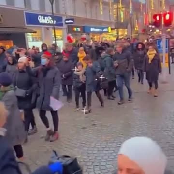 Malmo, Sweden Vaccine passport protests Dec. 18, 2021