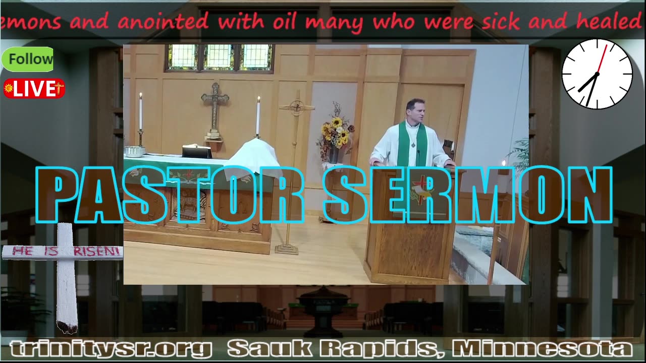 20240707 July 7th Pastor Sermon Trinity Lutheran Sauk Rapids MN