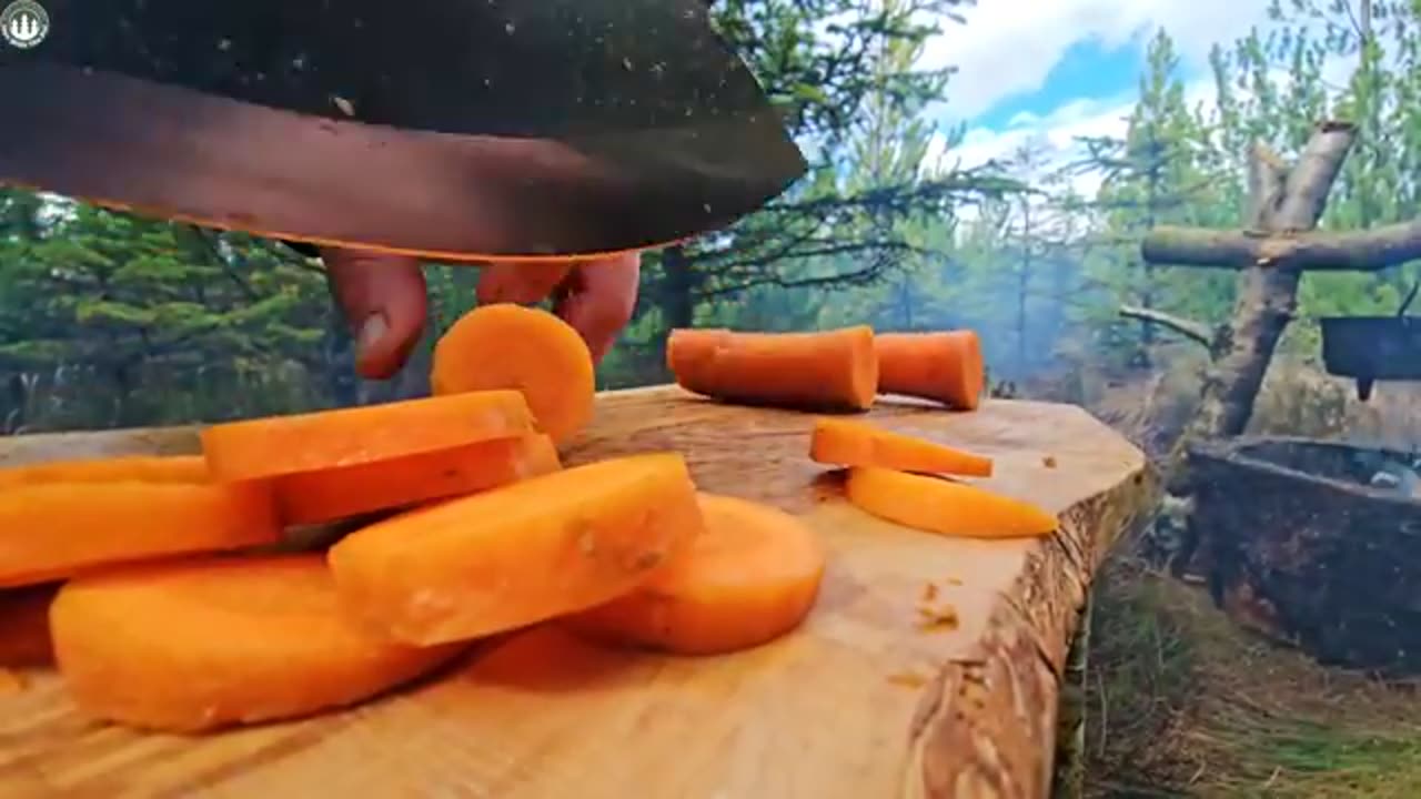 The Best BEEF STEW with Baked Bread in the Forest