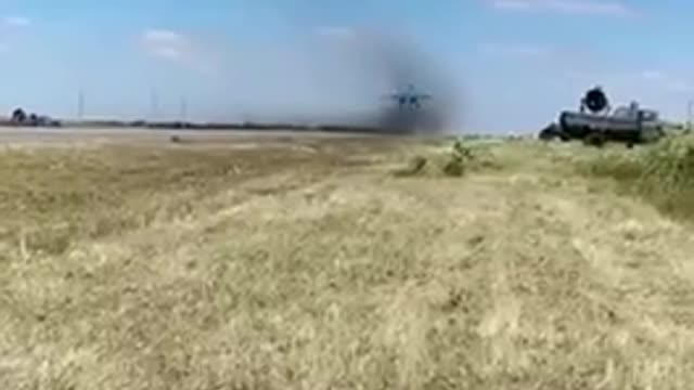 Fighter jet lands on road