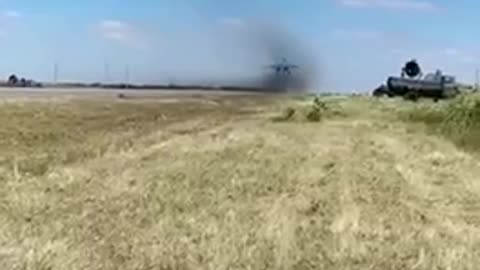 Fighter jet lands on road