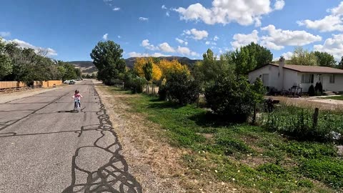 Bike ride with the kids GoPro, 4 times speed