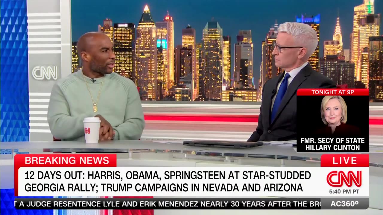 Cooper Fires Back After Charlamagne Claims CNN Doesn’t Discuss Trump's 'Rhetoric' Enough