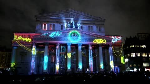 light show at the Bolshoi Theater.