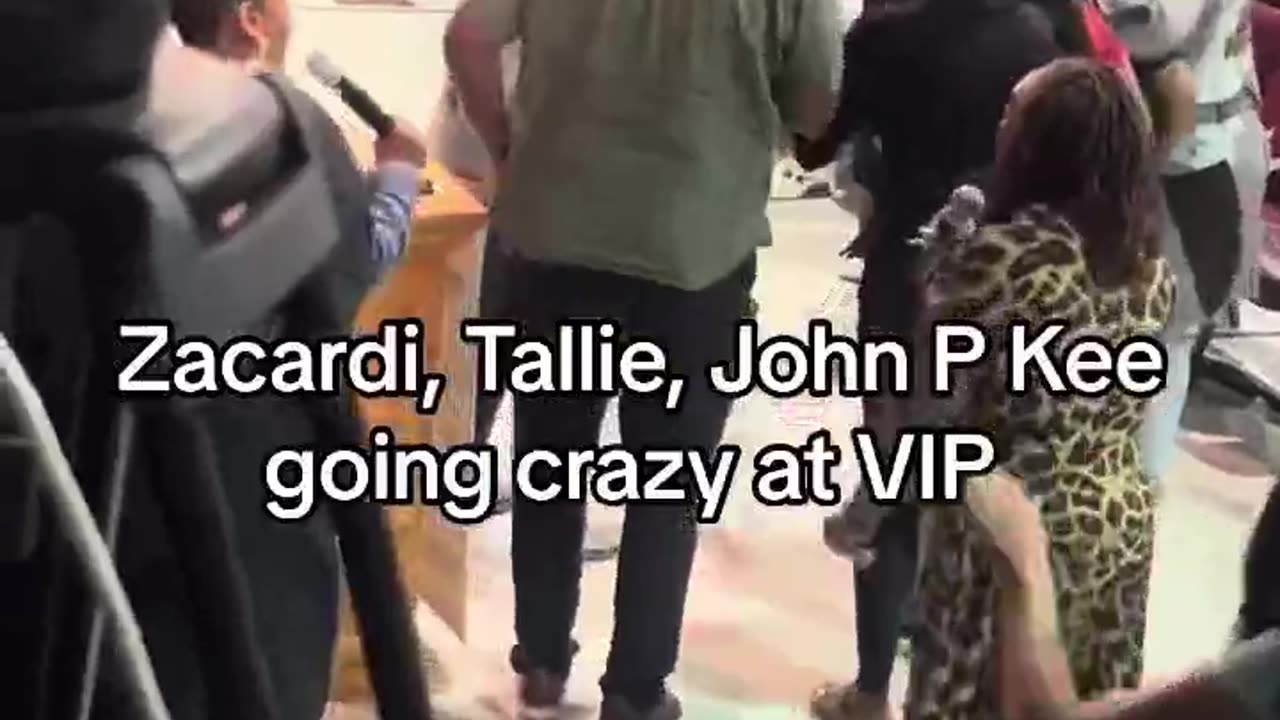 Zacardi, Tallie, John P Kee going crazy at VIP