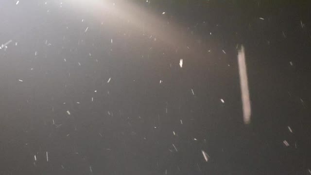 Snowy night sky