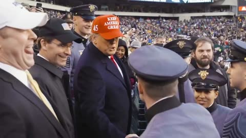 THE BOSS IS BACK! Trump at the 125th Army and Navy game in Landover, Maryland