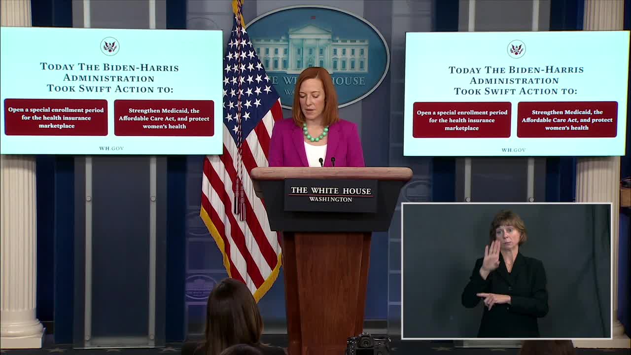 The White House Jan. 28 2021 -- Press Secretary Jen Psaki Holds Press Briefing