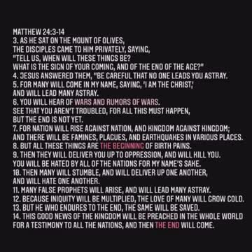Matthew 24:3-14