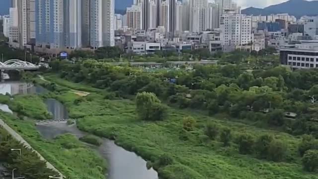 [대한민국]South Korea Jeonju cloudy day's land/cityscape in an apartment