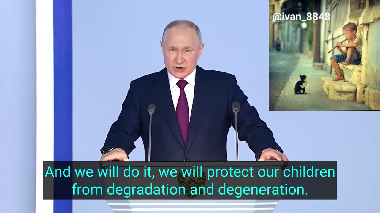 Vladimir Putin: Millions of People in the West understand they are being Led to Spiritual Catastrophe.