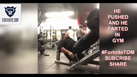 BIG GUY FARTS LOUD IN THE GYM - Try Not To Laugh