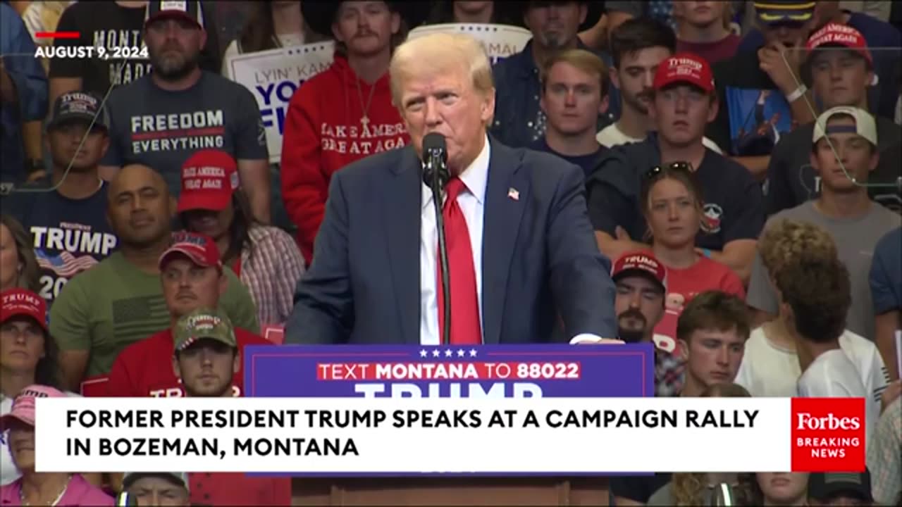 BREAKING NEWS: Trump Unleashes On Kamala Harris And Tim Walz At Rally In Bozeman, Montana