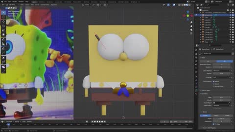 Great God uses Blender to make SpongeBob SquarePants scenes, don't miss it if you are interested 1