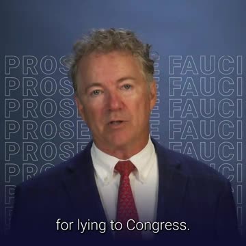 it's time to prosecute Dr. Fauci for his role in the COVID cover-up.