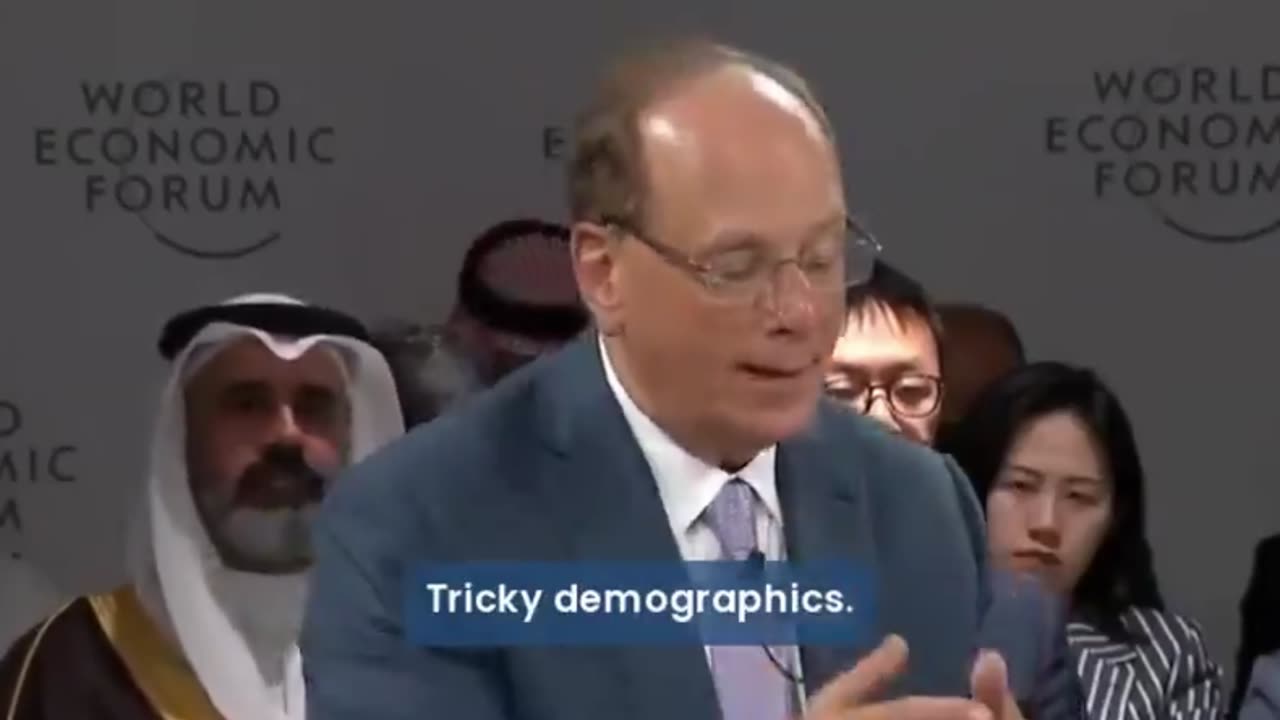 BlackRock CEO Larry Fink Arguing The Economic Benefits Of Depopulation At World Economic Forum