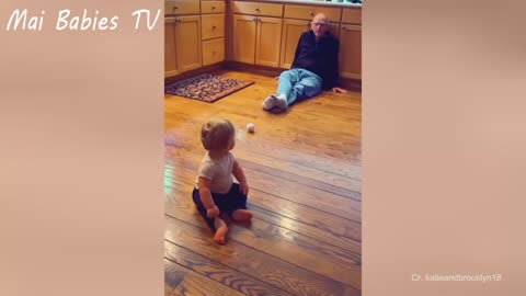 Funny baby laughing video