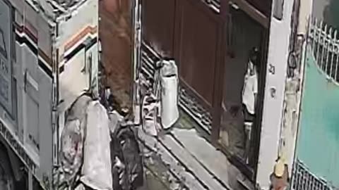 Garbage Truck Collector Accepting Bribe