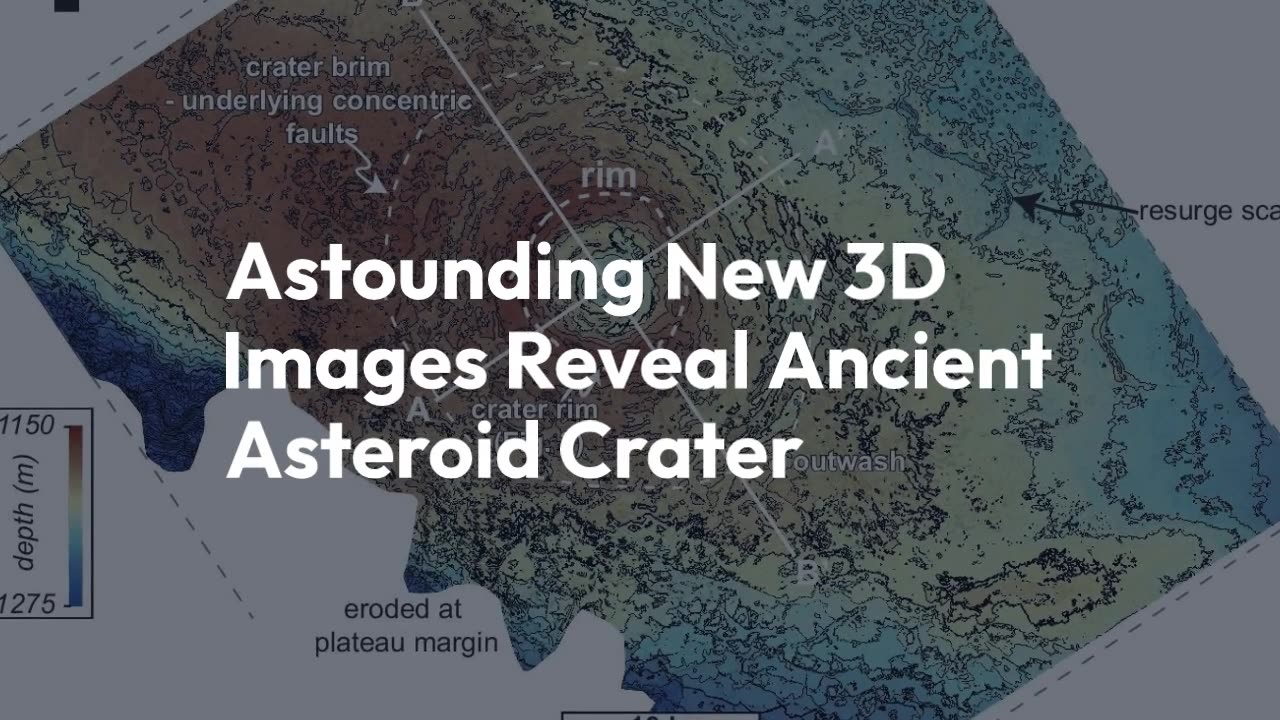 Astounding New 3D Images Reveal Ancient Asteroid Crater Hidden Beneath Atlantic Ocean