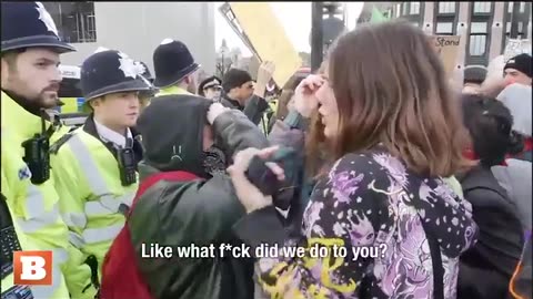 Feb 15 2020 London 1.1 trying to block the highway, clash with police