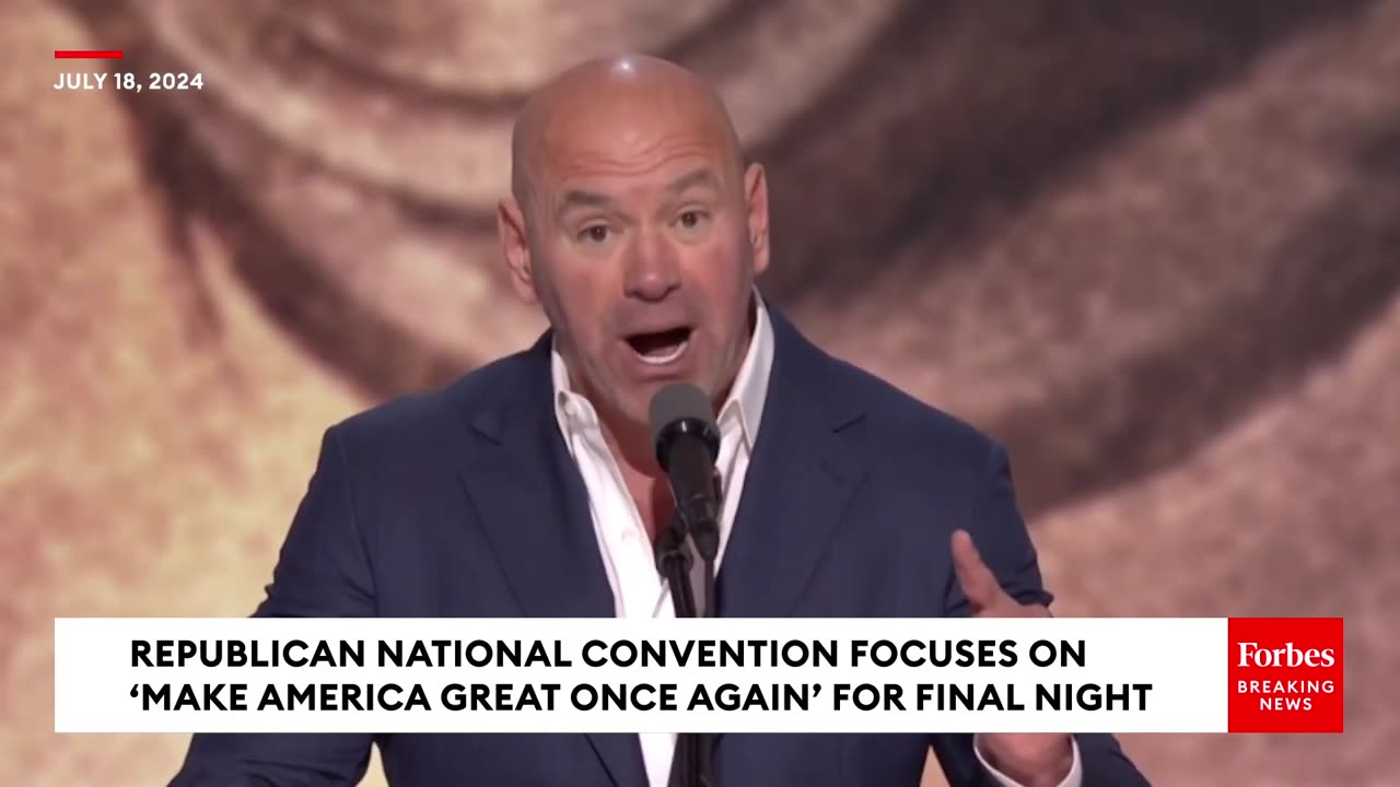 Dana White introduces Donald Trump at the RNC