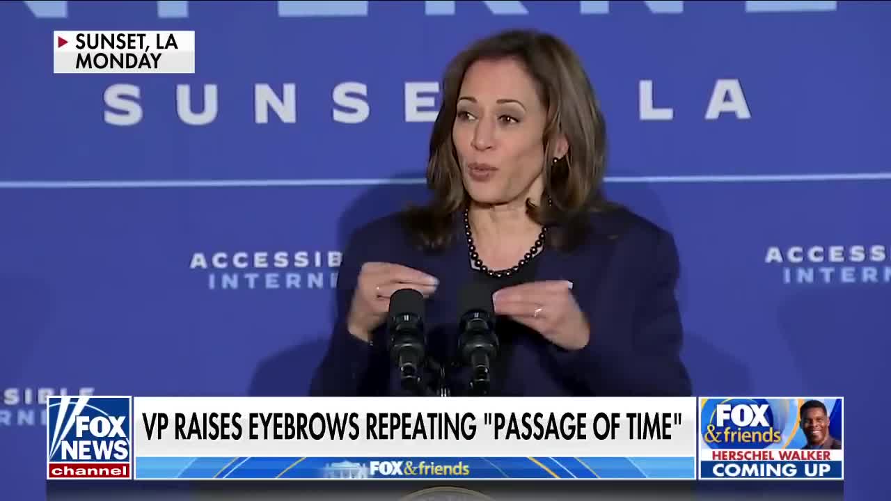 kamala harris raises eyebrows with bizarre passage of time speech