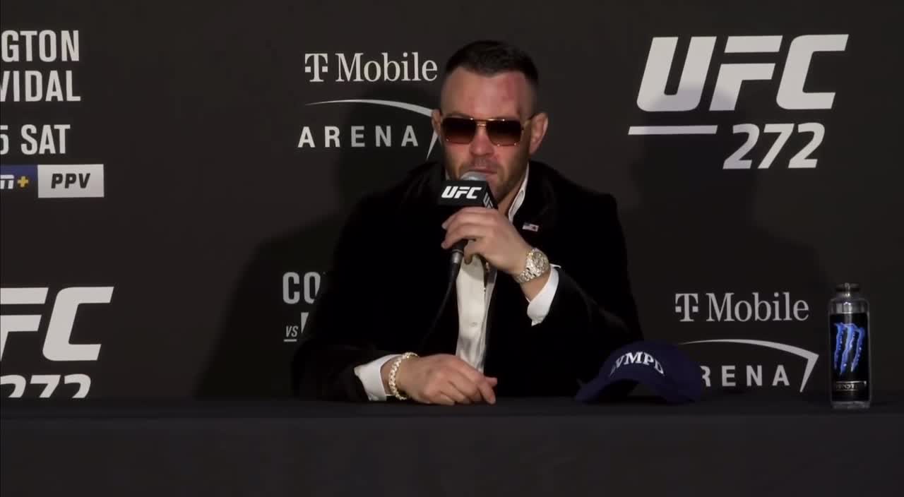 Colby Covington gives a huge shoutout to Trump after his big win