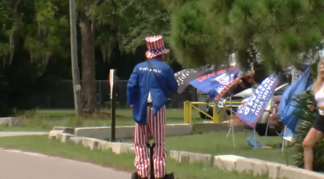 At Trump's Sarasota Rally, People are Camping Out One Day Before 4th of July Weekend Event