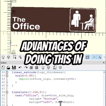 OpenScad: Make an office sign (from the office)