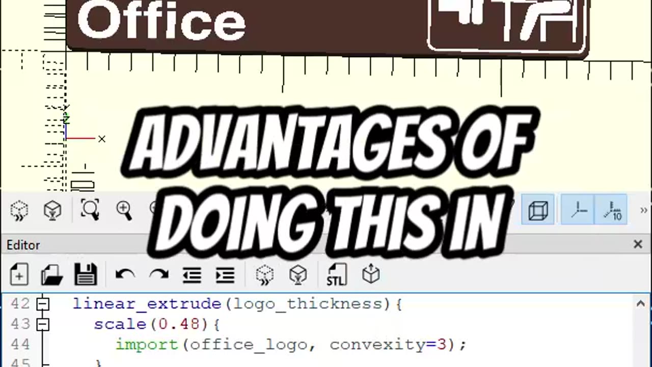 OpenScad: Make an office sign (from the office)