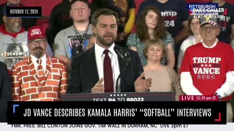 JD Vance Describes Kamala Harris’ “Softball” Interviews