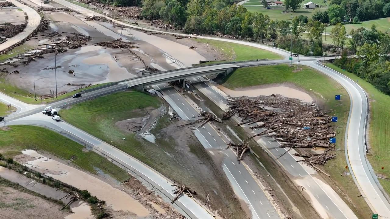 📍Erwin, Tn Massive mega flood and dam breach aerial from Erwin, TN taken by